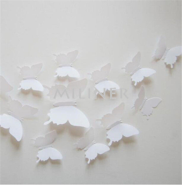 3 packs of 24 Decorative Paper Butterflies for wall decor – Sky